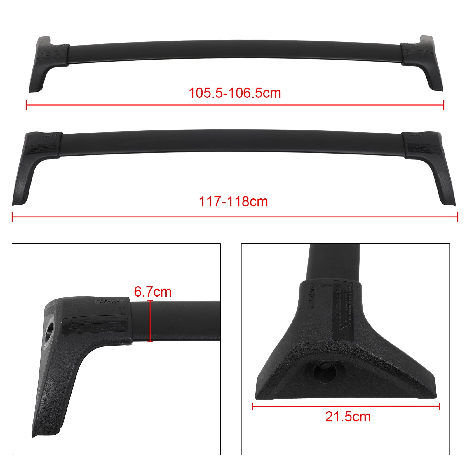 ECCPP Roof Rack Cross Bars&nbsp;Compatible with&nbsp;2019-2023 for Toyota for RAV4 Black Rooftop Cargobar Carrier
