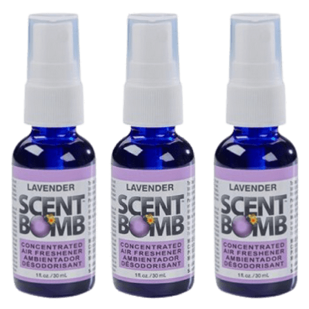 Scent Bomb Air Freshener Spray, 100 % Oil Based Concentrated Air Freshener, Air Freshener Spray for Car, Room, Bathroom and Odor Eliminator, Lavender, 3 Pack