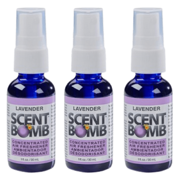 Scent Bomb Air Freshener Spray, 100 % Oil Based Concentrated Air Freshener, Air Freshener Spray for Car, Room, Bathroom and Odor Eliminator, Lavender, 3 Pack