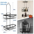 thumbnail image 2 of Carrito de ducha Joquixon mejorado de acero inoxidable de longitud extendida, 2 of 7