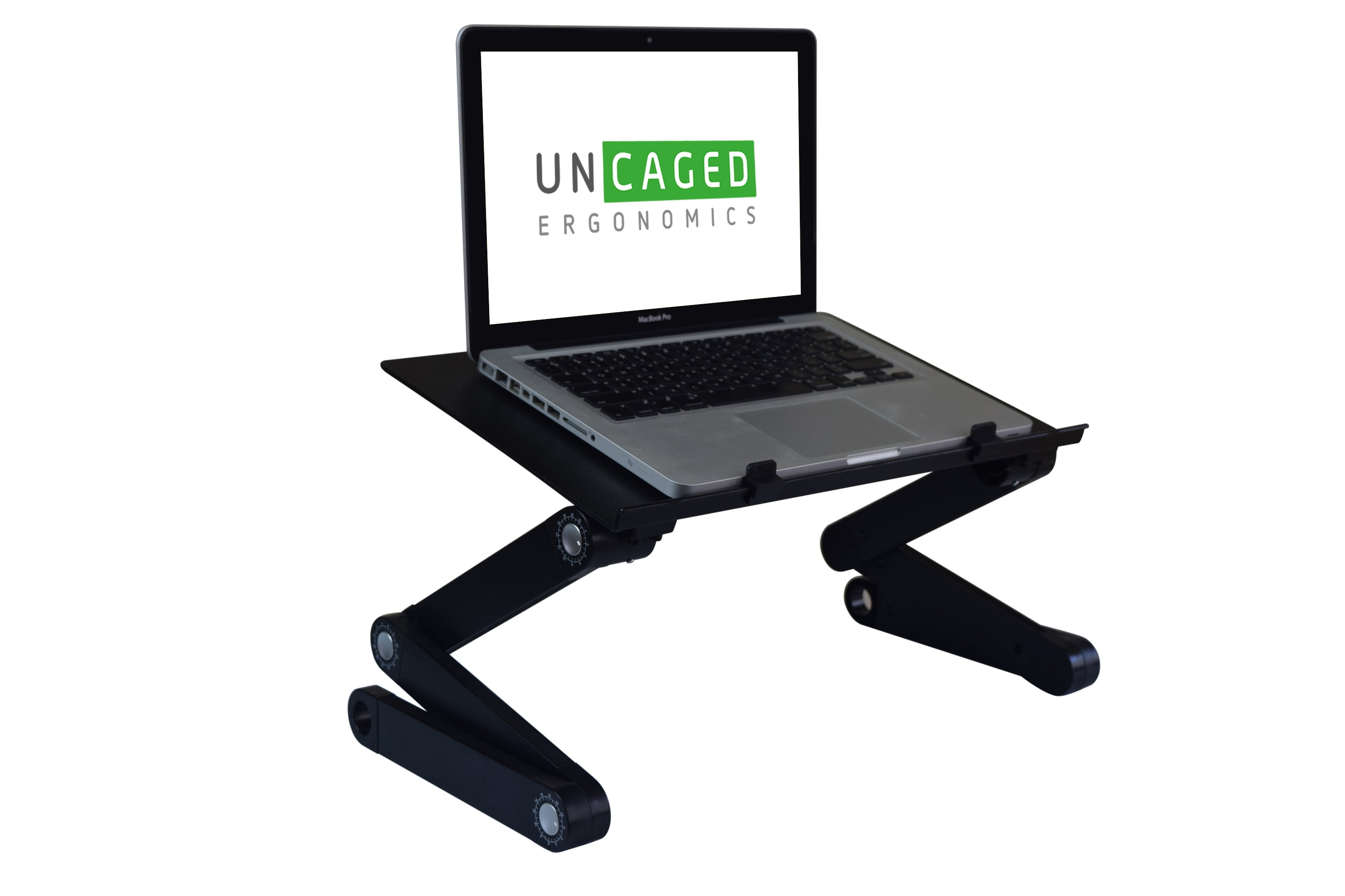 Ergonomic Laptop Desk Portable Adjustable Stand Up Aluminum Vented Bed Lapy Desk 