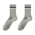 thumbnail image 2 of OVBMPZD Crew Womens Socks Size 7-9 Cotton Ruffle Gray Footies Fall Socks Cute Socks for Women, 2 of 4