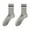 Gray, variant on Womens Color Block Cotton Pile Socks With Double Layer Bubble Cuff For Spring And Summer Breathable Mid Calf Socks Length 7.48 Inches 5 Pairs Set In Black Black