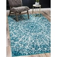 thumbnail image 2 of Unique Loom 3141447 2 ft. 2 in. x 3 ft. Grace Sofia Rectangular Rug, Turquoise, 2 of 10