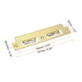 thumbnail image 2 of Uxcell 2 Sets 40mm x 167mm Stainless Steel Deadbolt Strike Plate, Gold, 2 of 7
