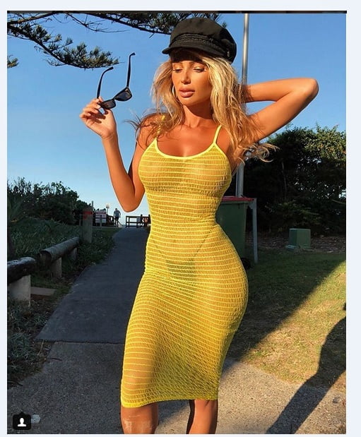 Women Summer Mesh Fishnet Bikini Cover 