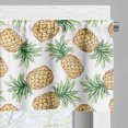 thumbnail image 3 of Ambesonne Pineapple Valance Pack of 2, Tropical Pineapple Paint, 54"X12", Emerald Mustard, 3 of 5