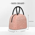 thumbnail image 2 of Yiaed Rose Gold Glitter Print Lunch Bag Adult Insulated Lunch Box, Leakproof Cooler Food Lunch Containers Reusable High Capacity Lunch Tote Bags-One Size, 2 of 6