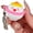 Pink, variant on Push Button Fidget Toy - Click Keychain Stress Reliever, Compact 1.57 Inch Square Sensory Toy for Adults Kids, Anxiety Relief with Sound, 1 pcs