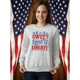 thumbnail image 2 of Sweet Land Of Liberty Banner Sweatshirt Women -Image by Shutterstock, Female Small, 2 of 4
