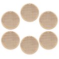 thumbnail image 1 of SHOWERORO 6pcs Diy Cross Stitch Chip Pendants Elegant Craft Boards For For Jewelry Making And Home Decor, 1 of 5