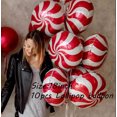 thumbnail image 3 of 10 piezas de globo de aluminio con forma de piruleta, estrella, corazón, rojo y verde, decoración para fiesta de Navidad, Papá Noel, alce, globo de aire, regalo de Año Nuevo para niños, 3 of 5