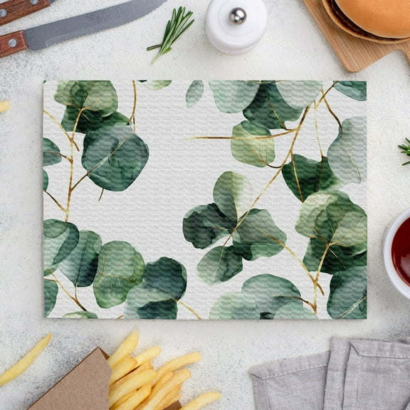 Place Mats Set,Decorative Table Place Mats For For In Door Dinning,Heat Insulation Stain Resistant Table Mats(Leaf)