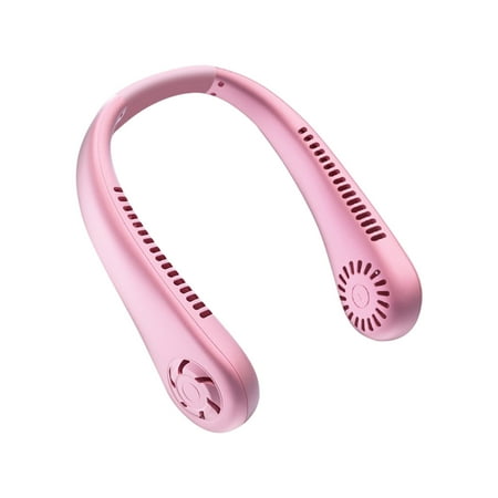 

SHENGXINY Portable Hanging Fan Hands Free Bladeless Fan Operated Wearable Personal Fan Leafless Rechargeable Headphone Design USB Powered Hanging Necks Fan 3 Speeds