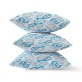 thumbnail image 2 of Paisley on Abstract Faux Suede Throw Fabric Pillow in Red Blue 20x20, 2 of 4