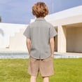thumbnail image 4 of Tiijoy Boys Plaid Button Down Shirt Casual Lightweight Short Sleeve Pocket Shirt, 4 of 6