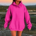 thumbnail image 2 of Camiseta blanca para mujer,Sudadera con capucha para mujer, blusa informal de manga larga, blusa lisa de poliéster, largo regular para casa o el trabajo, sopatenor, 2 of 8