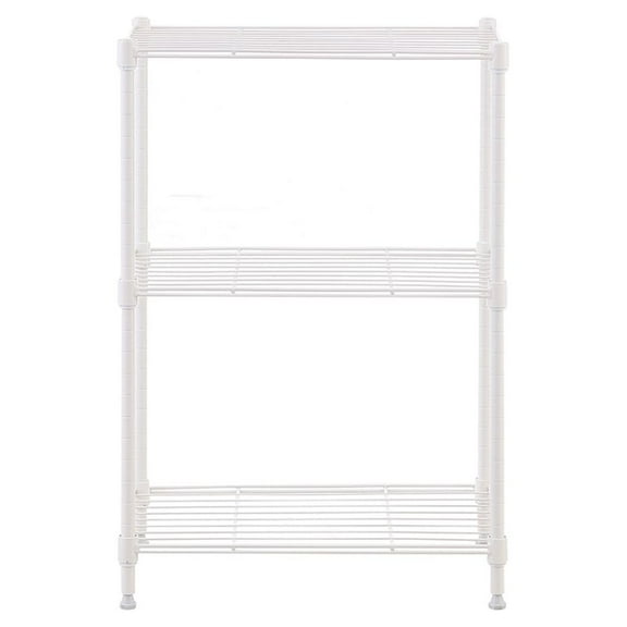3 tier white powder shelving unit 12x18x26in