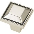 thumbnail image 1 of Bouton Carré, Satin Argent Antique - 1 Po., 1 of 1