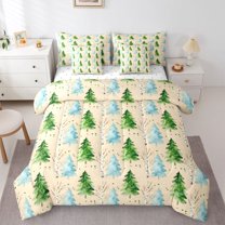 Castle Fairy Green Tree Twin Bedding Sets for Teens,Vintage Retro Bedding Comforter Set