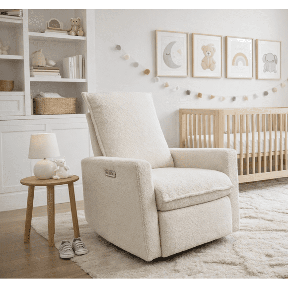 Concord Baby Boucle Power Recliner Swivel Glider