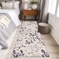 thumbnail image 4 of Purple Pink Botanical 2'x6' Runner Rugs for Hallway Kitchen Bedside Non Slip, Rustic Country Spring Floral Summer Leaf Entryway Rug Runners with Rubber Backing, Long Carpet Runner for Laundry Room, 4 of 8