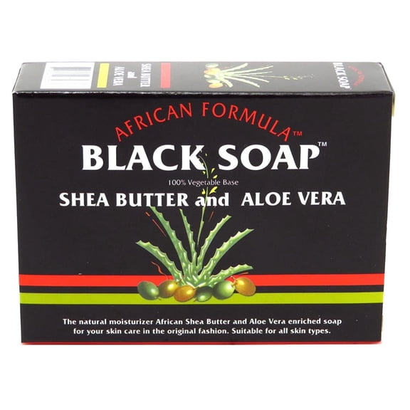 African Formula Black Soap 3.5 Ounce Shea Butter & Aloe Vera (103ml)