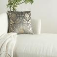 thumbnail image 4 of Nourison Sofia Foil Print Birds Grey Decorative Throw Pillow , 20"X20", 4 of 5