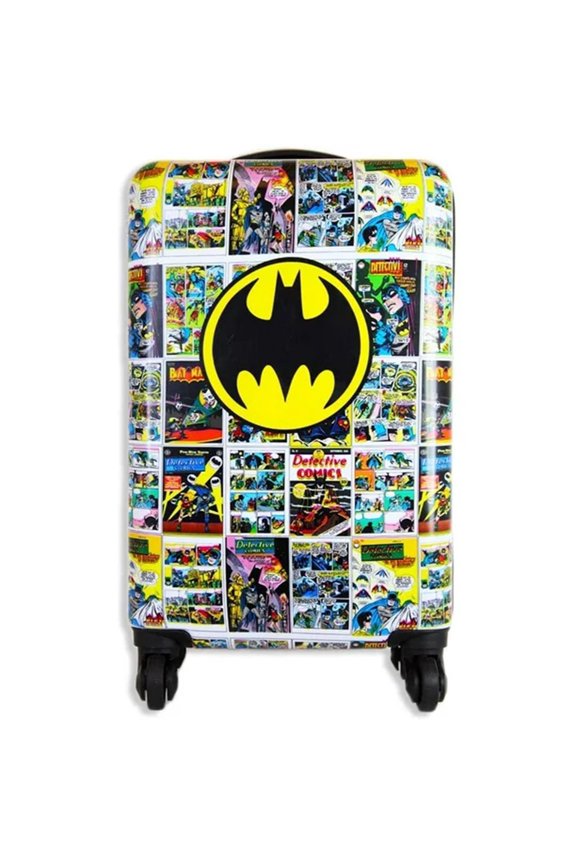 Open Box Batman Luggage 20 Inches Hard-Sided Tween Spinner Carry-On Travel Trolley Rolling Suitcase for Kids
