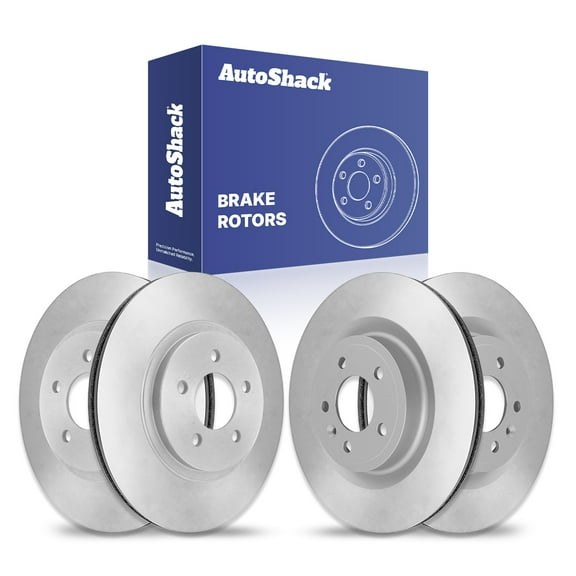 AutoShack Front Vented & Rear Vented Brake Rotors 4-PC Set Replacement for 2011-2014 Ford Mustang