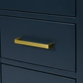 thumbnail image 5 of ARIEL Cambridge 48" Midnight Blue Bathroom Vanity, 1.5" Edge Carrara White Quartz Countertop & Splash, Rectangular Sink, 2 Soft Closing Doors, 9 Full Extension Dovetail Drawers, Satin Brass, 5 of 8