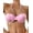 Bright Pink, variant on Mermaid Shell Bikini Top with Pearl Chain, Push Up Underwire Petal Swimsuit for Women, Sexy Beach Bathing Suit