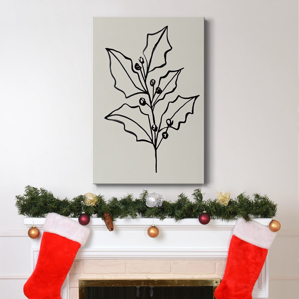 Evergreen Ink I- Gallery Wrapped Canvas