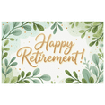 thumbnail image 3 of Decorative Design Happy Retirement Banner Leaf Pattern Floral Motif Polyester Material for Office Party Indoor Celebration Outdoor Event, 3 of 8