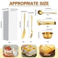 thumbnail image 2 of Bxaolu Charcuterie Board Accessories 20 Pieces, Cheese Spreader Knives Set Stainless Steel Charcuterie Utensils Spreader Knives Mini Serving Tongs Spoons Forks and Bowls for Pastry Making, Gold, 2 of 9