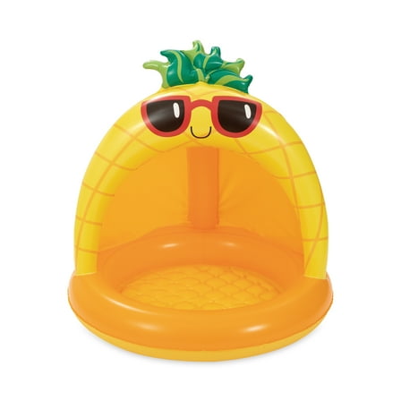 Play Day Inflatable Pineapple Shade Pool, Orange, Ages 1-3, Unisex
