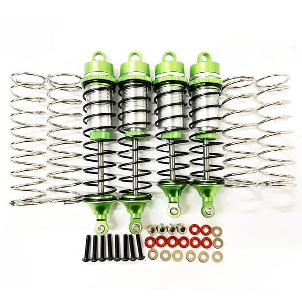 Bewildely 4 piezas de aleación de aluminio 1/10 amortiguador trasero para ARRMA SENTON 3S RC pieza de coche RC accesorios de coche piezas de Kits de construcción modelo Verde