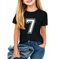 thumbnail image 5 of Black Boy Girl Kids Girl Boy Boat Neck Spandex Tops Casual Blouses for Child Short Sleeve Graphic Fall Summer Shirt 2025 Clothes Trendy Regular Fit 8 Years, 5 of 6