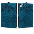 thumbnail image 2 of FJLBDE Case for Tecno MEGAPAD Pro 12 Inch 2025 with Stand, Card Slot, Embossed Flower PU Leather Folio Magnetic Cover with Pen Holder, Blue, 2 of 7