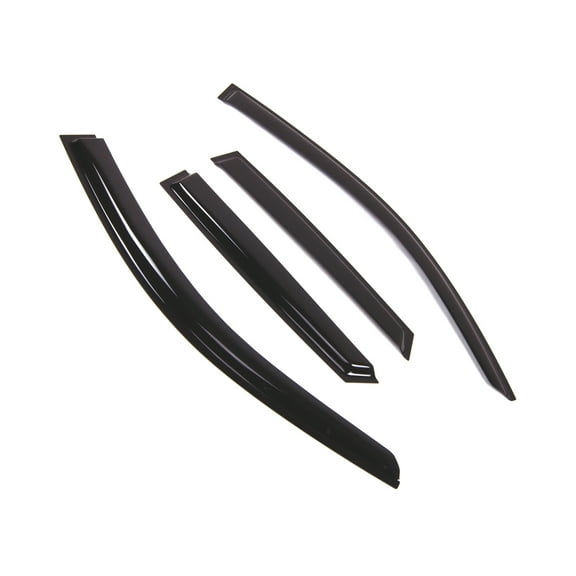 Tuningpros WD2-775 Outside Mount Window Visor Deflector Rain Guard Dark Smoke 4 Pcs Set For 2013-2016 Audi Q3