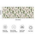thumbnail image 3 of Beige Buffalo Skull Cactus Succulent Pattern Bathroom Rugs Mat,Non Slip Microfiber Bathroom Rug,Rubber Backing,Soft Bathroom Mats for Bathroom Floor,Tub and Shower,47x17in(120x43cm), 3 of 5