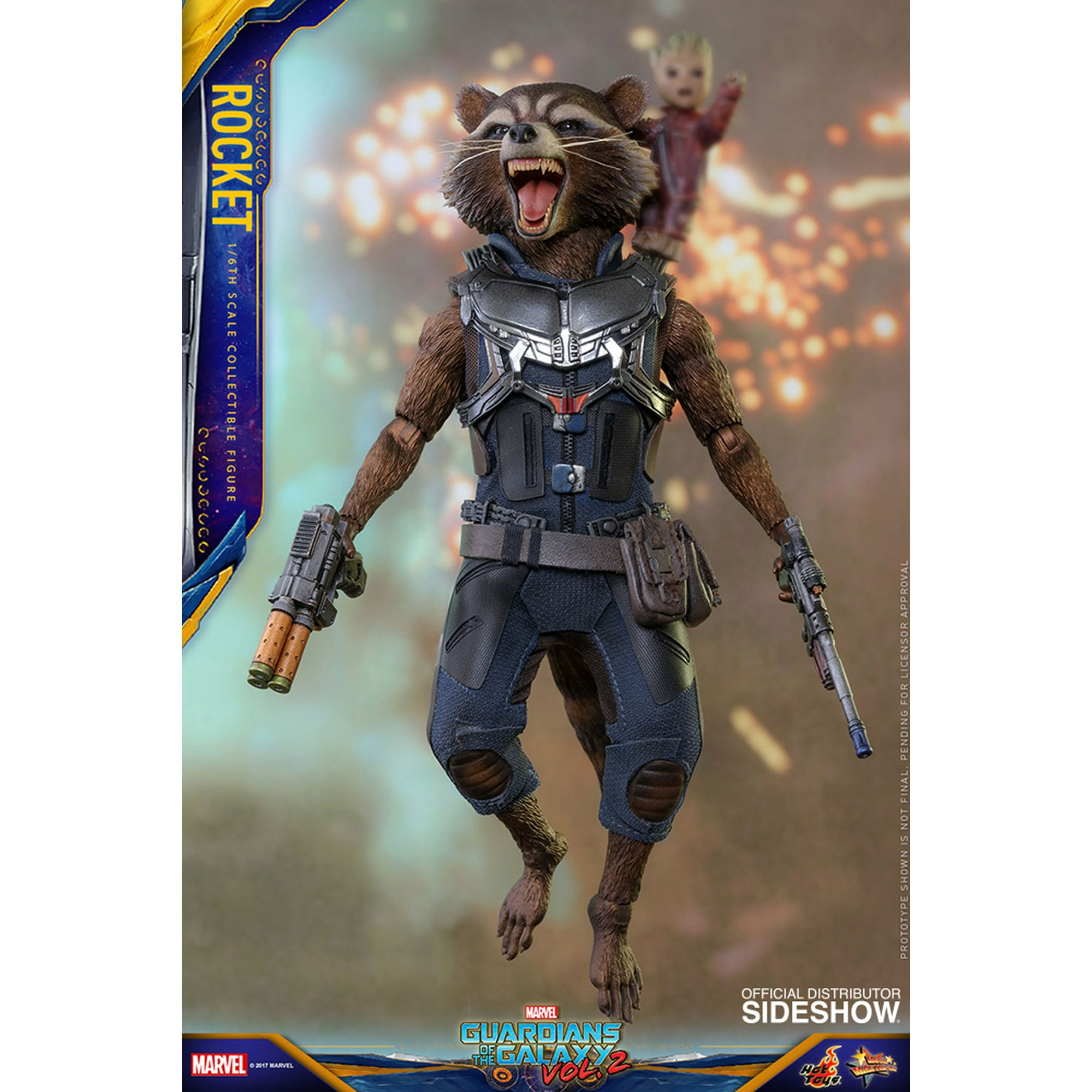 Guardians Of The Galaxy Vol 2 6 Inch Action Figure Movie Masterpiece 16 Scale Series Rocket Raccoon Hot Toys 902964
