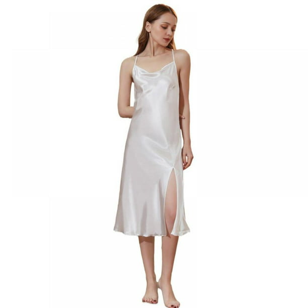 Womens Long Nightgown Sexy Full Slips Sleepwear Summer Plus Size ...