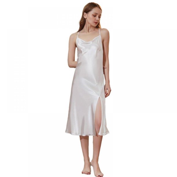 Womens Long Nightgown Sexy Full Slips Sleepwear Summer Plus Size