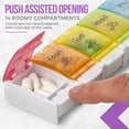 thumbnail image 2 of MEDca 7 Day Pill Organizers, Pack of 2, Simple Push Button Design, Easy Open, 2 of 6