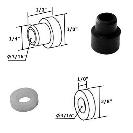Shower Door Nylon Bushing And Washer Kit For Framed Pivot