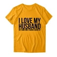 thumbnail image 3 of B91xZ Womens Summer T Shirts Stretch Short Sleeve Crew Neck T-Shirt,Yellow S, 3 of 3