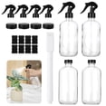 thumbnail image 4 of Clear Glass Spray Bottles Set, 17oz Refillable Spray Containers with Trigger Spray Caps, Screw Caps, Label Stickers, and Pen, Ideal for Cleaning, Essential Oils, Hair Care, DIY Solutions, 4 of 5