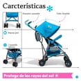thumbnail image 2 of Carriola de bastón The Baby Shop compacta,frenos,arnés,8 llantas Azul, 2 of 6