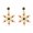 Gold, variant on Sparkling Rhinestone Snowflake Earrings for Women Elegant Winter Pearl Christmas Jewelry, Vintage Drop Dangle Holiday Party Accessory, Festive Birthday Gift for Women 1Pair